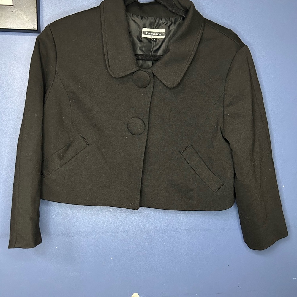 Stylish Black Cropped Blazer by Theory